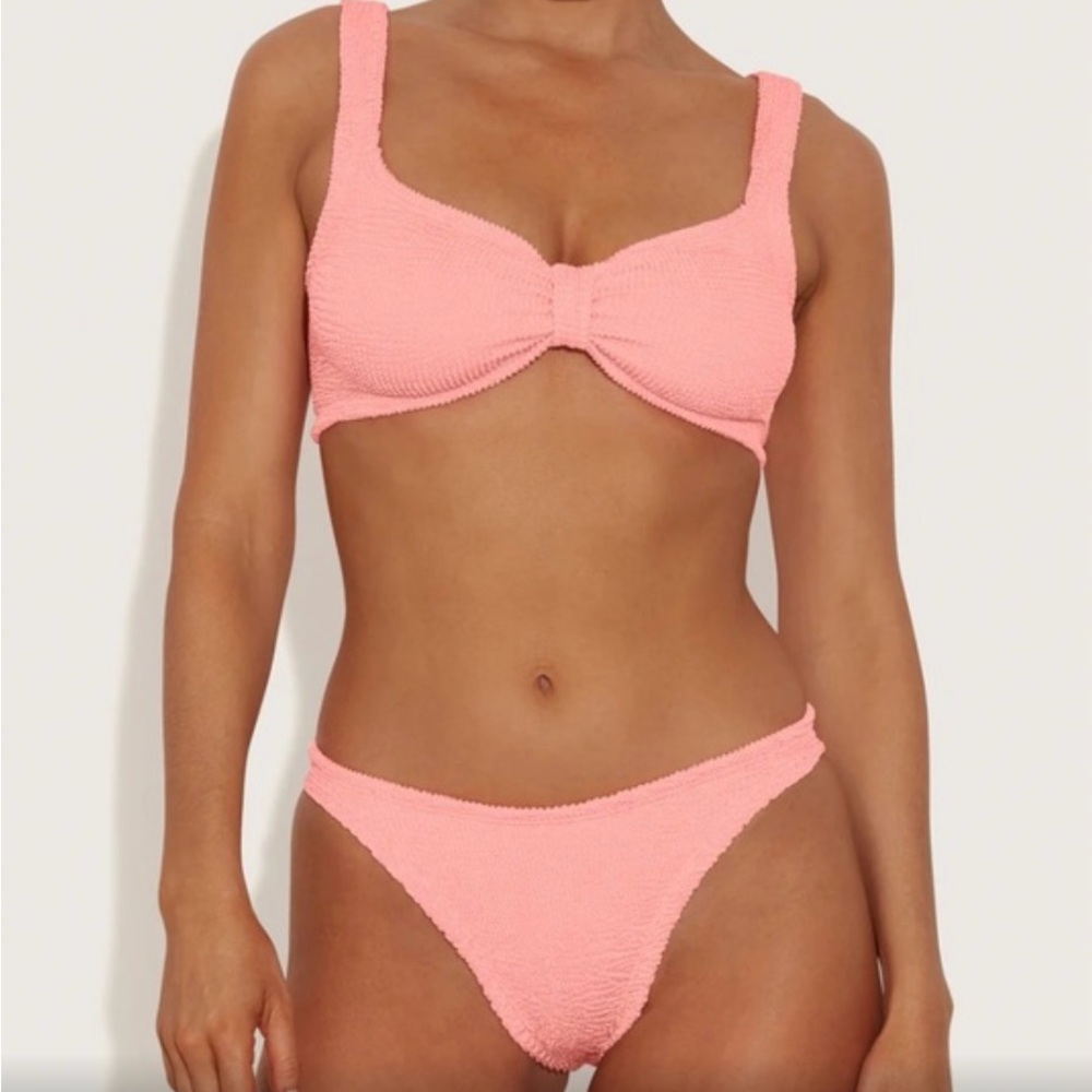 NWT Hunza g bonnie bikini in peach one size
